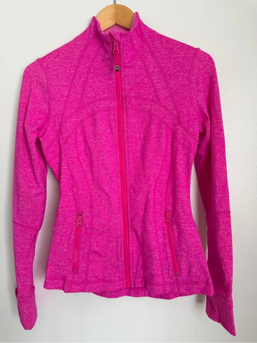 Lululemon Define Performance Jacket Women Size 6 Full Zip Hot Pink
